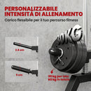 Cable Station 85x68x210 cm Macchina a Carrucole Regolabili a 16 Posizioni con Montaggio a Parete Nero      
