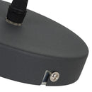 Lampada Design a Sospensione Corpo in Metallo Nero Esterno Bianco Interno Ø34,5x28 cm 