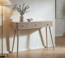 Console Shy 108x30x77 cm in Pino e MDF e Ferro      
