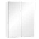 Pensile da Bagno 2 Ante Specchio in MDF 60x15x75 cm  Morning Bianco