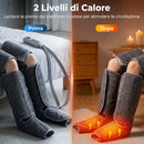 Massaggiatore Gambe a Compressione d'Aria 77x96x12 cm con 3 Modalità 3 Intensità 2 Livelli Calore Grigio      