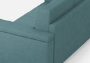 Divano 3 Posti 208x85x85 cm Marrak in Tessuto Petrolio