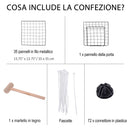 Recinto per Roditori Topini Criceti Recinzione Rete Gabbia 36 Pezzi 146x73x73 cm  Nero