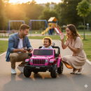 Macchina Elettrica per Bambini Fuoristrada Jeep Wrangler Rubicon 12V con Telecomando Rosa