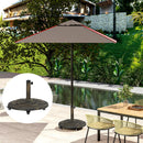 Base per Ombrellone da 20 kg Rotonda con Ruote e Freni in Resina Bronzo      
