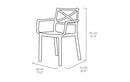 Sedia da Giardino 60x53x81 cm con Braccioli Keter Metalix Bronzo