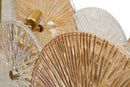 Lampadario Osaka 100x23x28 cm in Ferro e Vetro Oro e Marrone e Trasparente      