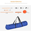 Set Addestramento Cani da Esterno Ø60x297 cm Slalom Ostacolo e Tunnel Arancione