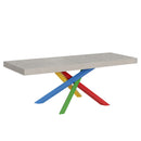 Tavolo Allungabile 180/440x90 cm Volantis Premium Cashmere Gambe Multicolore 4/B      