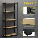Set 2 Scaffalatura 5 Ripiani in MDF 70x30x167,5 cm Struttura in Acciaio Nero