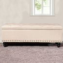 Panca Contenitore in Similpelle Cassapanca Capiente Beige