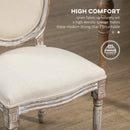 Set 2 Sedie 51x55x 96 cm in Legno e Tessuto Crema