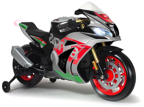 online Moto Elettrica per Bambini 12V con Licenza Aprilia RSV Grigia