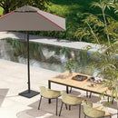 Base per Ombrellone Quadrata 44x44x30 cm da 14.5 kg  in HDPE e Cemento Nero   