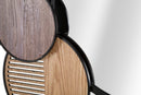 Specchio da Muro Woody 123,2x4,4x63,5 cm in Ferro e Specchio e MDF Multicolor      