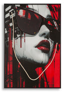 Stampa con LED su Tela Psyco 60x3,5x90 cm in Tela e Plastica e MDF Multicolor      