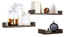 Set 3 Mensole da Parete 60-50-40x23,7x8 cm in Fibra di Legno Calamita Maxi  Rovere Scuro