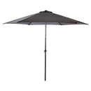 Ombrellone da Giardino Cuba Ø 300x236 cm Struttura in Acciaio e Copertura in Poliestere Grigio      