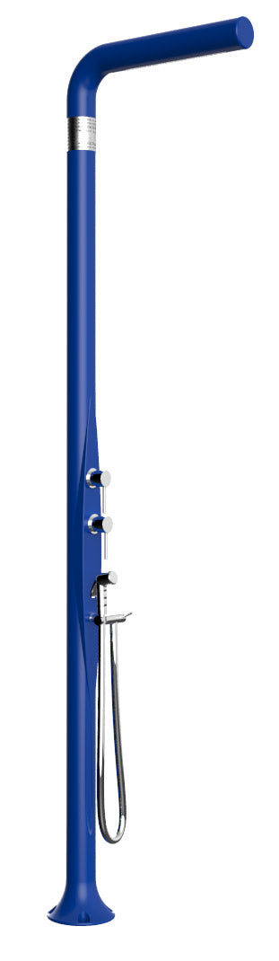 sconto Doccia da Esterno Giardino Miscelatore Deviatore e Doccetta Mobile Arkema Funny Yang Blu