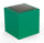 Pouf da Giardino 50x50 cm con Cuscino in Resina Arkema Iris Comfort Verde Scuro