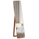 Specchio da Terra e Parete 37x43x156 cm Struttura in Legno Noce Chiaro