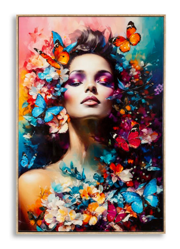 online Dipinto su Tela Laccato Marty con Cornice 62x4x92 cm in Pino e Tela e Plastica