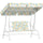 Dondolo per Bambini da Giardino a 2 Posti 112x75x120 cm con Cinture di Sicurezza Bianco