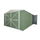 Casetta Box da Giardino in Lamiera di Acciaio Porta Utensili 360x514x230 cm Enaudi Verde
