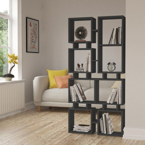 sconto Libreria bifacciale 79x166,5 cm Rail antracite