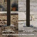 Pergola Addossata 3x3 m con Tetto Scorrevole e Fori di Drenaggio Crema      