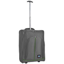 Trolley Cabina Morbido Bagaglio a Mano 35x20x50 cm con Maniglia Telescopica Grigio      