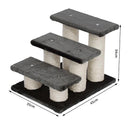 Scala per Gatti Struttura in Legno e Sisal Grigio Scuro 45x35x34 cm 
