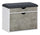 Scarpiera Panca con Scomparto e Cuscino 60x30x50 cm in Truciolare e Poliestere Grigio e Cemento