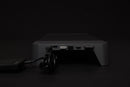 Supporto Monitor da Scrivania 56x20x5,7 cm con Entrata USB e Base di Ricarica Wireless Nero