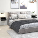 Set 2 Comodini Sospesi 35x32x22,5 cm Design Moderno Nero
