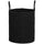 Cesto Portabiancheria Pieghevole con Manici 36L Ø38x45 cm in Cotone Naturale Nero