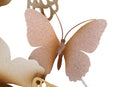 Pannello da Muro Farfalle Oro e Rosa C 59,5x4x111,5 cm in Ferro 
