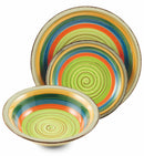 Servizio Piatti 18 Pezzi in Stoneware Soriani Mambo Multicolor