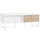 Tavolino Basso con Cassetti 100x50x40 cm in Legno e Metallo Bianco