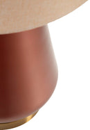 Lampada da Tavolo Rosenthal Ø35,5x65 cm in Vetro e Ferro e Tessuto Marrone e Oro      