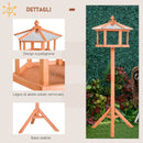 Casetta Mangiatoia per Uccelli in Legno 113x85x40 cm 