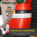 Babbo Natale Gonfiabile H180 cm con Capretta Luci LED Multicolore