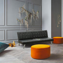 Divano Letto 175x80x73 cm in Similpelle Nero