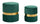Puff con Contenitore Sheffild Verde Set 2 Pz Ø37x42 cm - Ø28x35 cm in Ferro e MDF e Spugna e Poliestere Verde e Oro