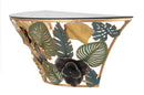 Console da Muro Amaz 120x40,5x37,2 cm in Ferro e Vetro Multicolor      
