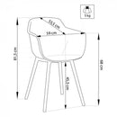 Sedia da Giardino Vannes 49x48,5x81,5 h cm in Plastica Antracite