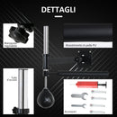 Speed Bag a Parete per Boxe e MMA ad Altezza Regolabile con Asta 79x72x20 cm in Acciaio e PU Nero