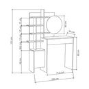 Mobile da Bagno con Specchio 105x35x151 cm in MDF Mup Bianco Rovere