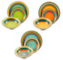 Servizio Piatti 9 Pezzi in Stoneware Soriani Mambo Multicolor
