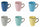 Set 18 Tazze Ø8,5x10,5 cm in Gres Villa d'Este Home Tivoli Royal Passion